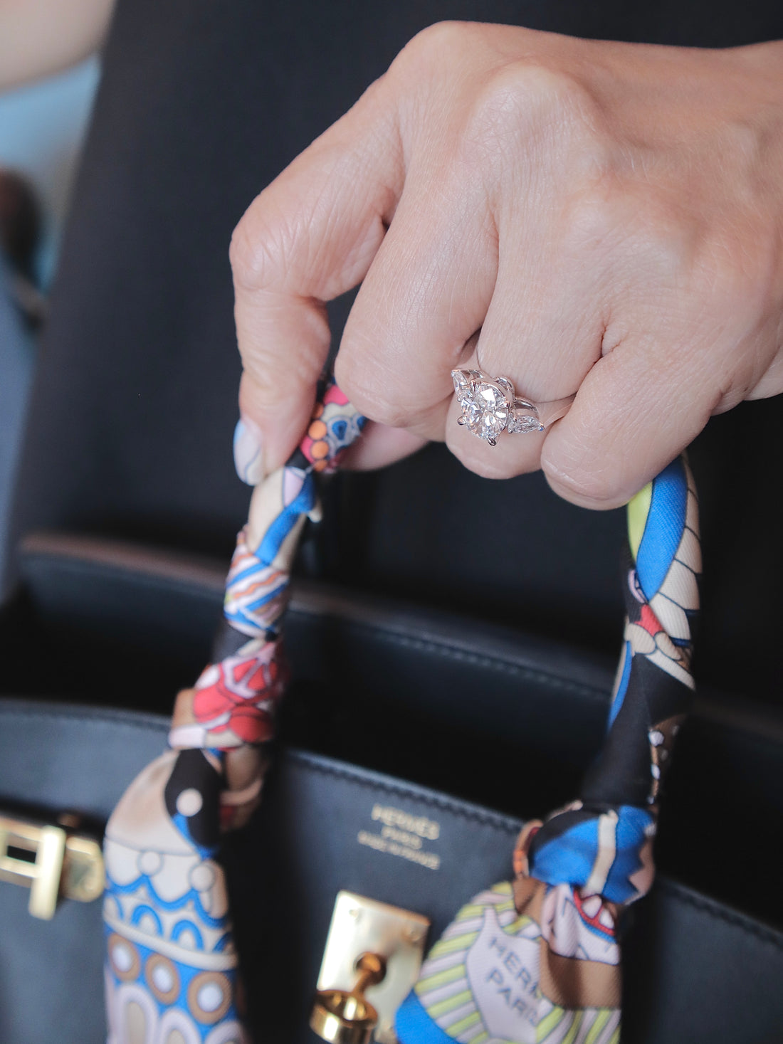 PSJ Classica PT950 Oval Ring 2.030ct