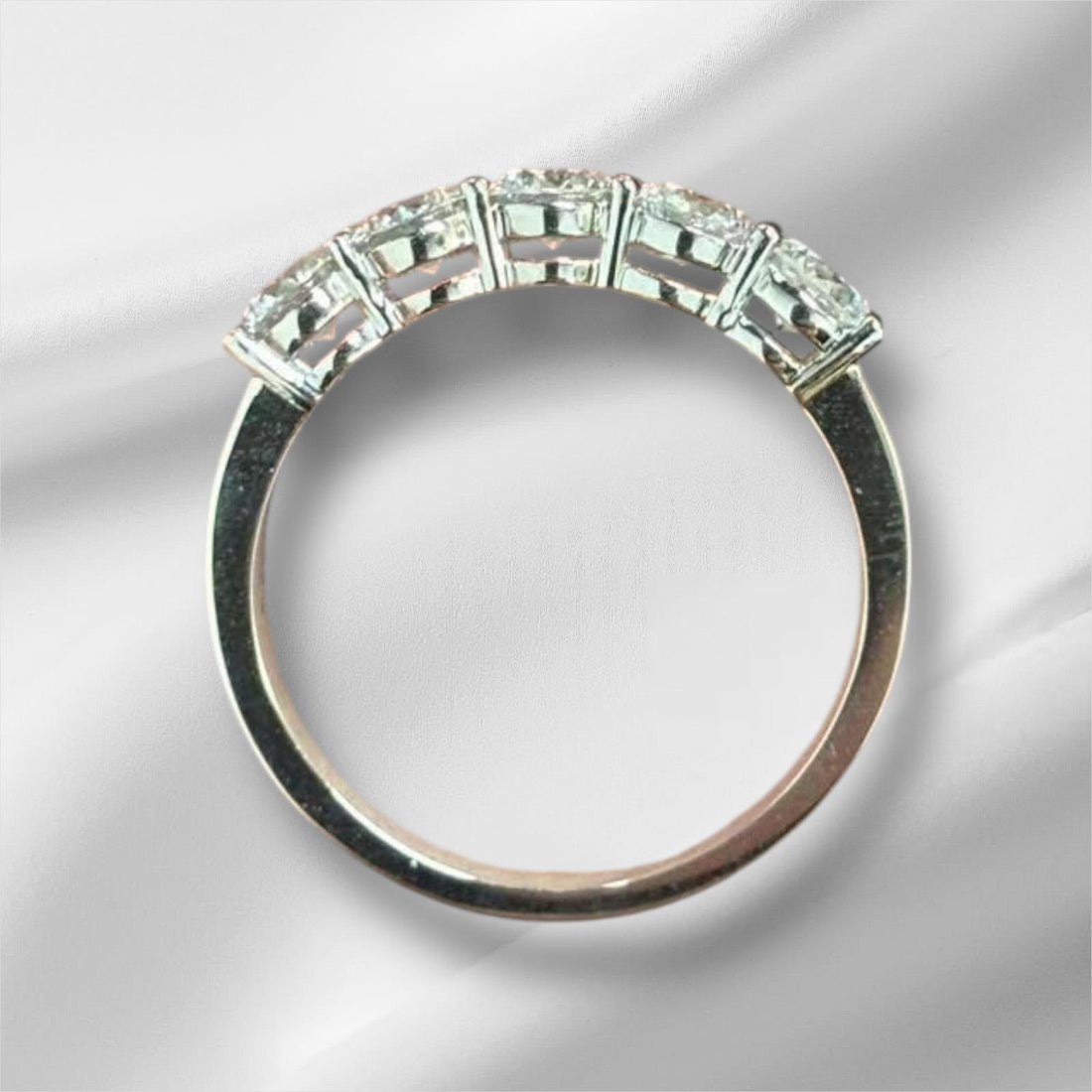 PT950 Lab Grown Wedding Band 1.20ct