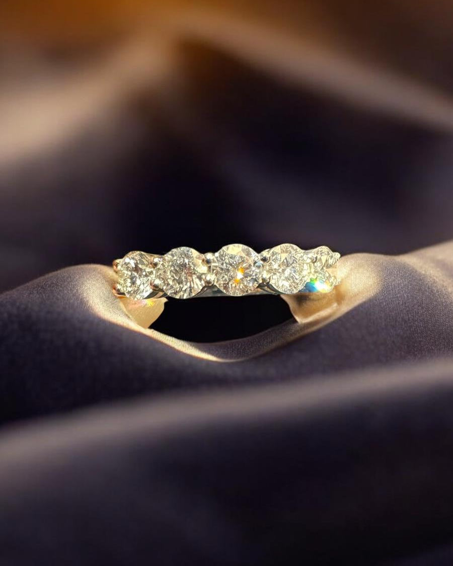 PT950 Lab Grown Wedding Band 1.20ct